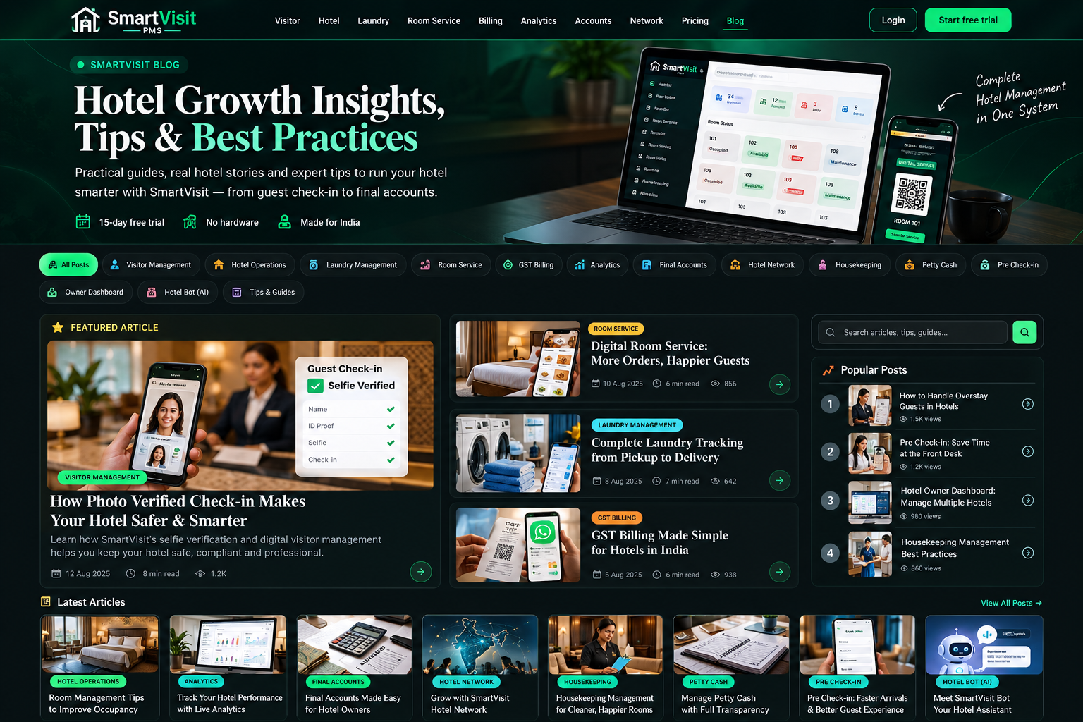 SmartVisit PMS dashboard preview